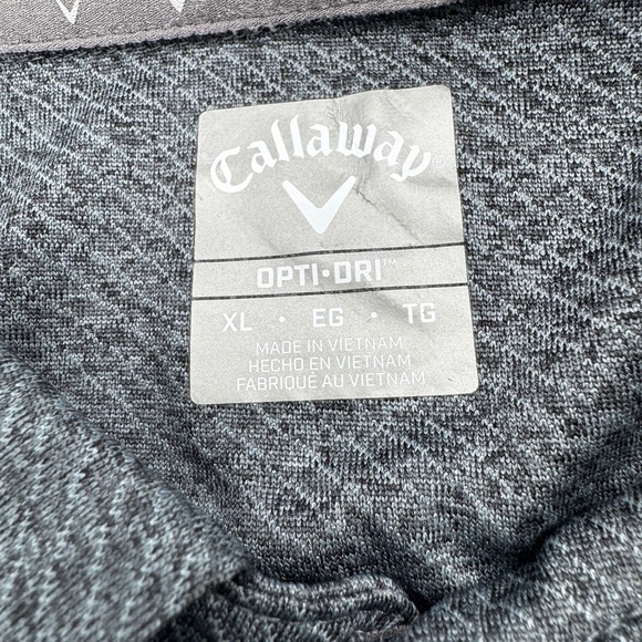 Callaway Moisture Wicking Performance Golf Polo Shirt Mens XL Gray Preppy Active - Picture 6 of 9